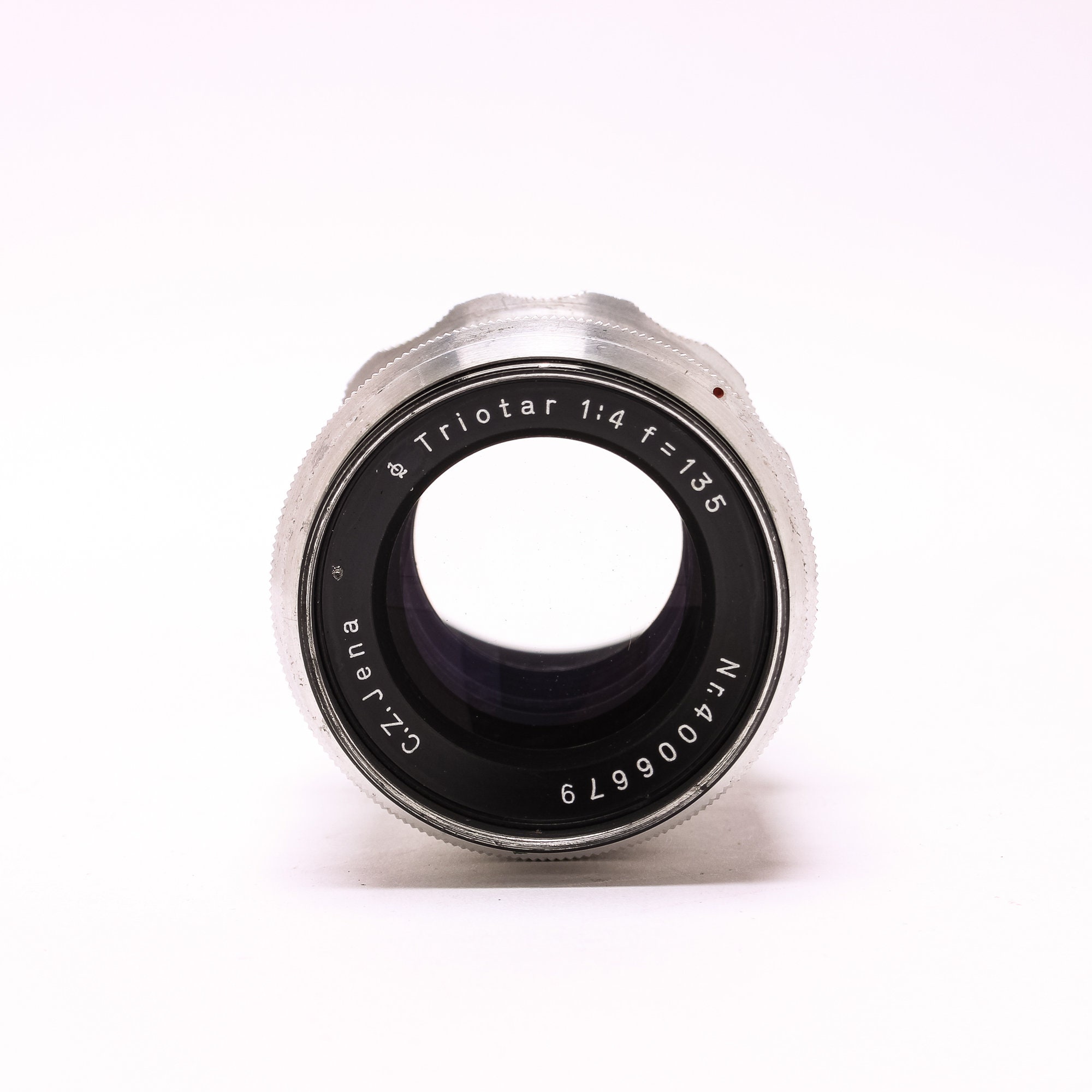 Objectif Carl Zeiss Jena Triotar F/4 135mm - Monture Praktina, Occasion