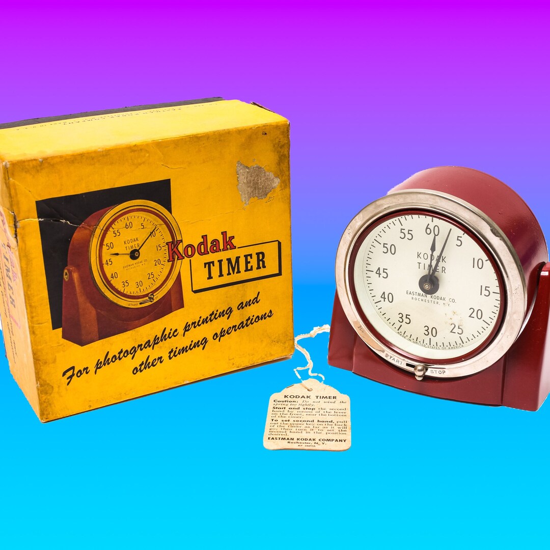Antique Kodak Red Eastman Darkroom Timer in Original Box Etsy