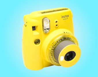 Fujifilm Instax Mini 9 Instant Camera, Ice Blue in Tudak Brand Matching Blue Case with Strap