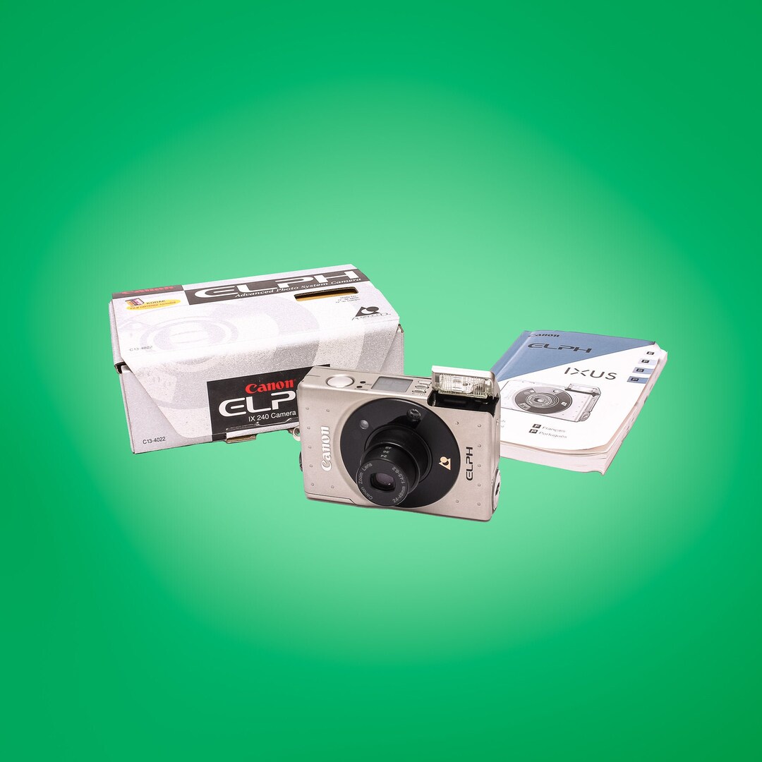 Canon ELPH APS Film Camera in Box With Case and Manual Etsy