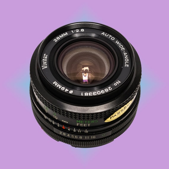 Vivitar Canon FD Mount 28mm F2.8 Wide Angle MC Close Focus Lens - Etsy