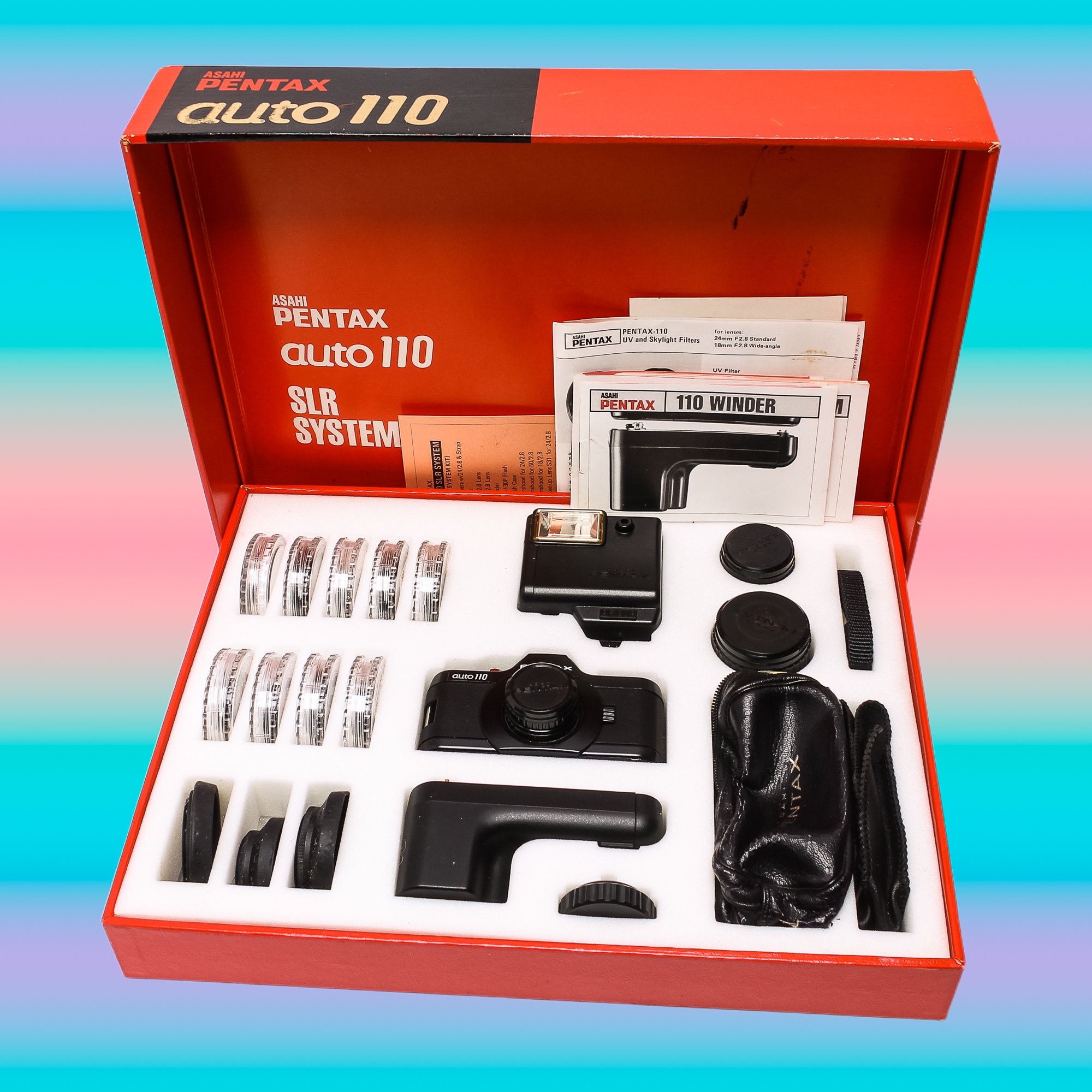 Asahi Pentax Auto 110 SLR System Complete Camera Outfit in 