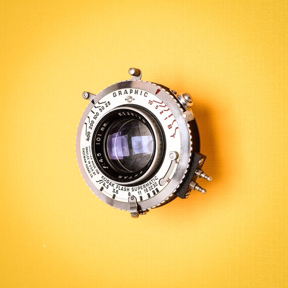 Beautiful 101mm F4.5 Kodak Ektar Lens in Supermatic Shutter, Just