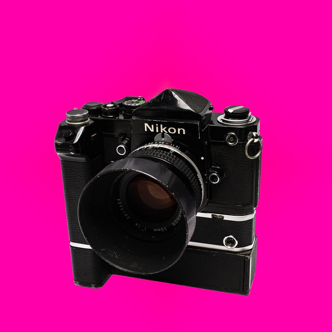 Nikon F2 Black W/de-1 Prism, MD-2 / MB-1, 50mm F1.4 Nikkor 