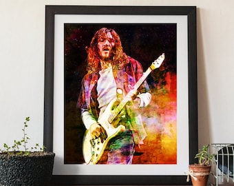 John Frusciante Wall Art, Canvas, Artwork, Art Print, Home Decor, Painting