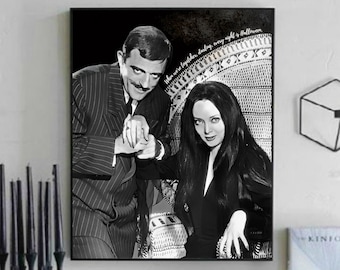 The Addams Family, Gomez Morticia Wall Art, Canvas, Artwork, Art Print, Home Decor, Painting