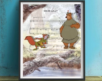 Robin Hood Disney Oo De Lally Sheet Music Wall Art, Painting, Canvas, Poster, Painting Artwork