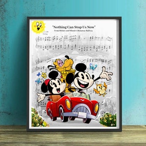 Mickey and Minnie Runaway Railway Wall Art, Canvas, Artwork, Art Print, Home Decor, Wedding Anniversary Gift