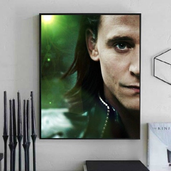 Loki Tom Hiddleston Wall Art, Canvas, Artwork, Art Print, Home Decor, Painting