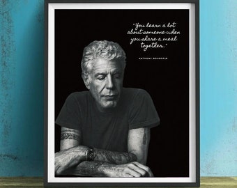 Anthony Bourdain Wall Art, Canvas, Artwork, Art Print, Home Decor, Painting