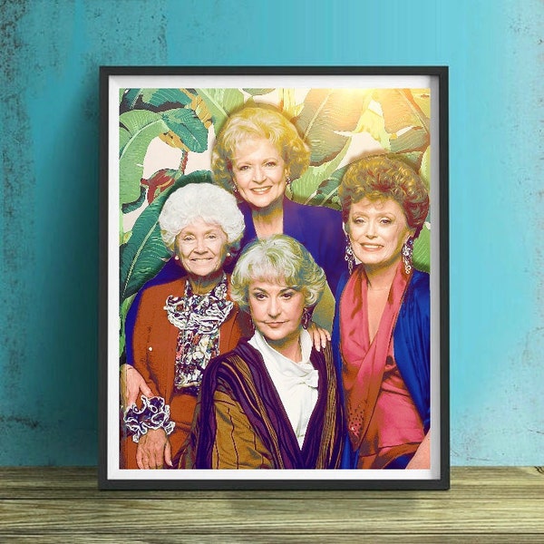 Golden Girls Wall Art, Tela, Opera d'arte, Stampa d'arte, Decorazioni per la casa, Pittura