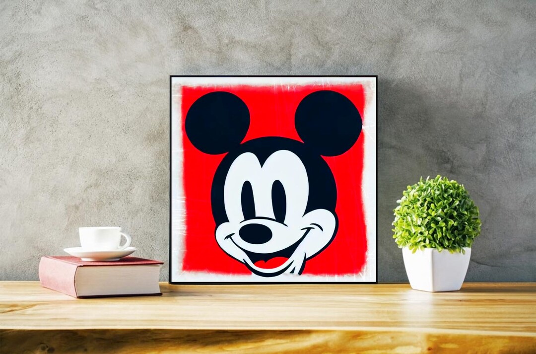Mickey Mouse Fine Art Print Drawing, Painting, Wall Art, Canvas ...