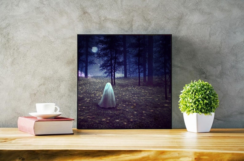 Ghosts in Woods Fine Art Painting, Wall Art, Canvas, Artwork, Poster, Home Decor, Gift image 4