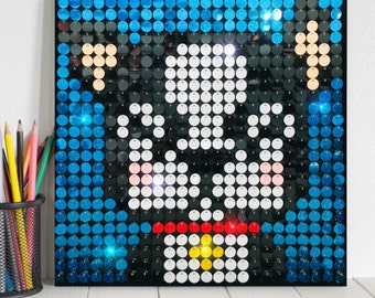 Dog Sequin Pixel Art Craft Kit Do-it-yourself Wall Art 