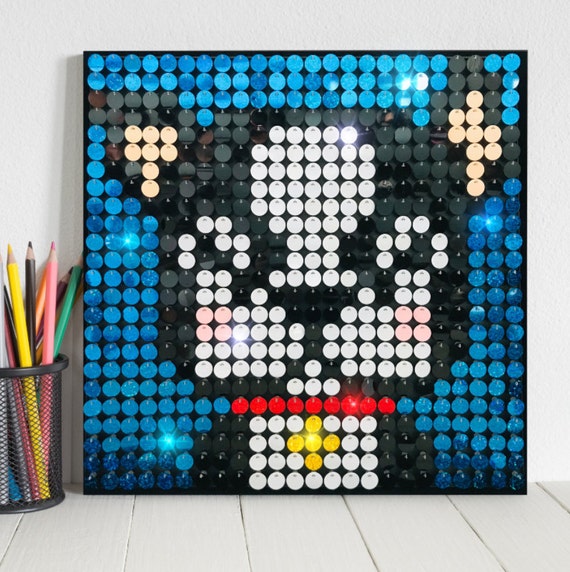 Dog Sequin Pixel Art Craft Kit Do-it-yourself Wall Art 