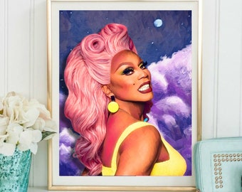 Rupaul Original Wall Art, Canvas, Artwork, Art Print, Home Decor, Poster, Painting