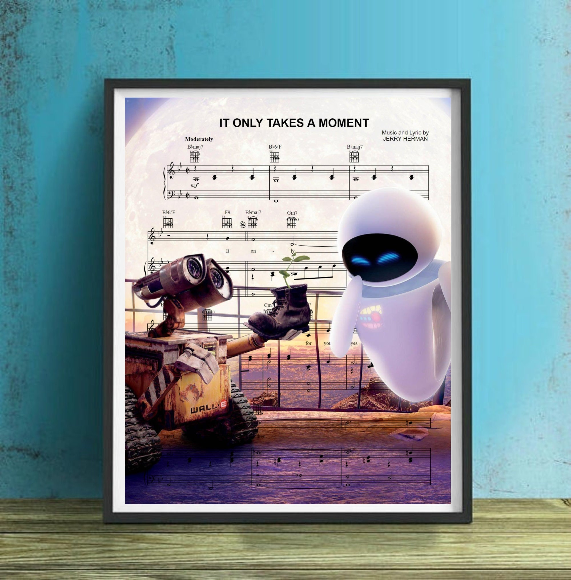 Wall E and Eve Wall Art, Canvas, Artwork, Art Print, Home Decor