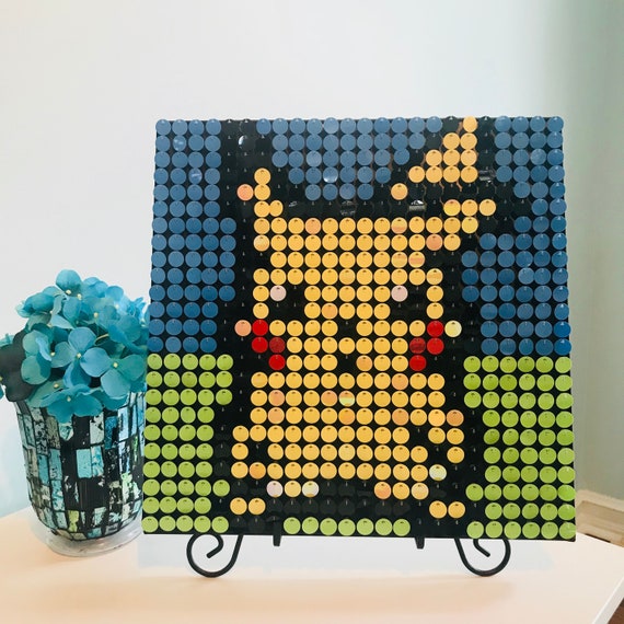 Pikachu Sequin Pixel Art Craft Kit Do-it-yourself Wall Art 