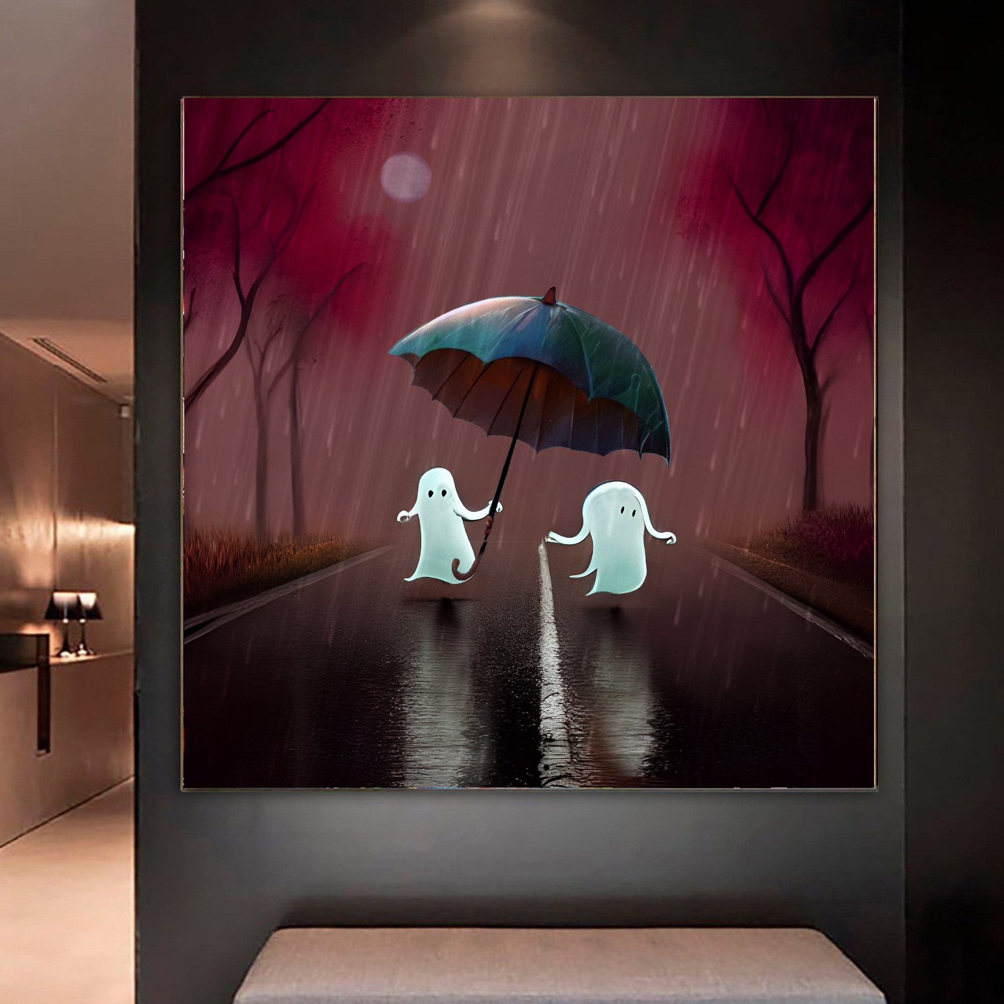 Ghosts in the Rain Fine Art Painting, Wall Art, Canvas
