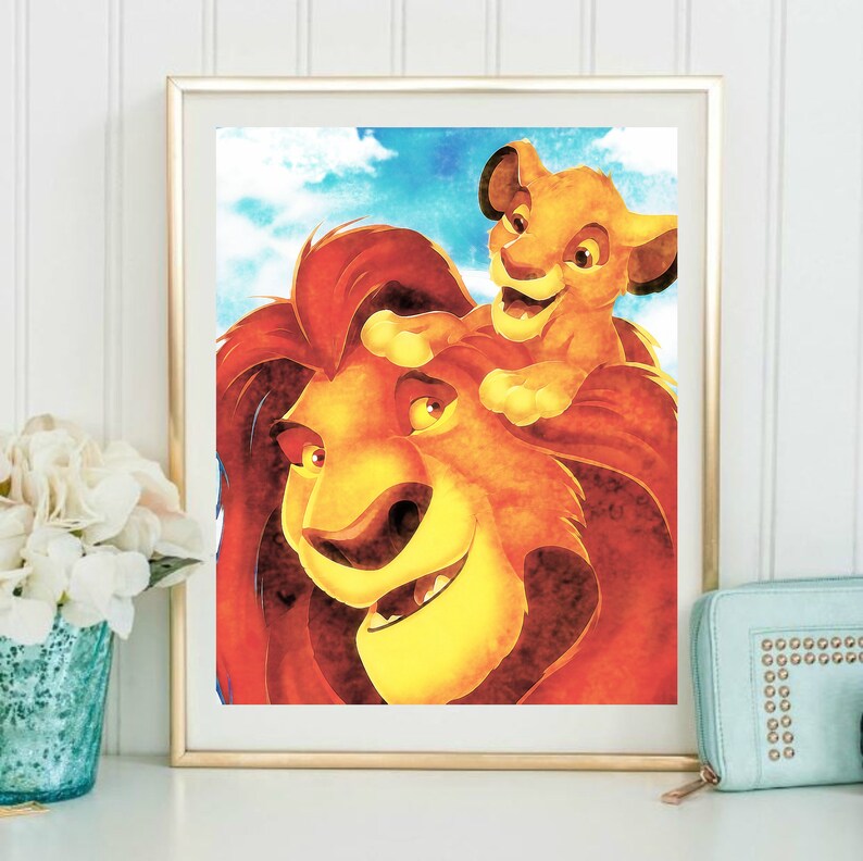 Lion King Wall Art Canvas Artwork Art Print Home Decor Etsy