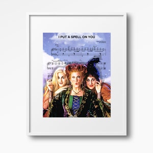 Hocus Pocus I Put a Spell on You Sheet Music Wall Art, Canvas, Artwork ...