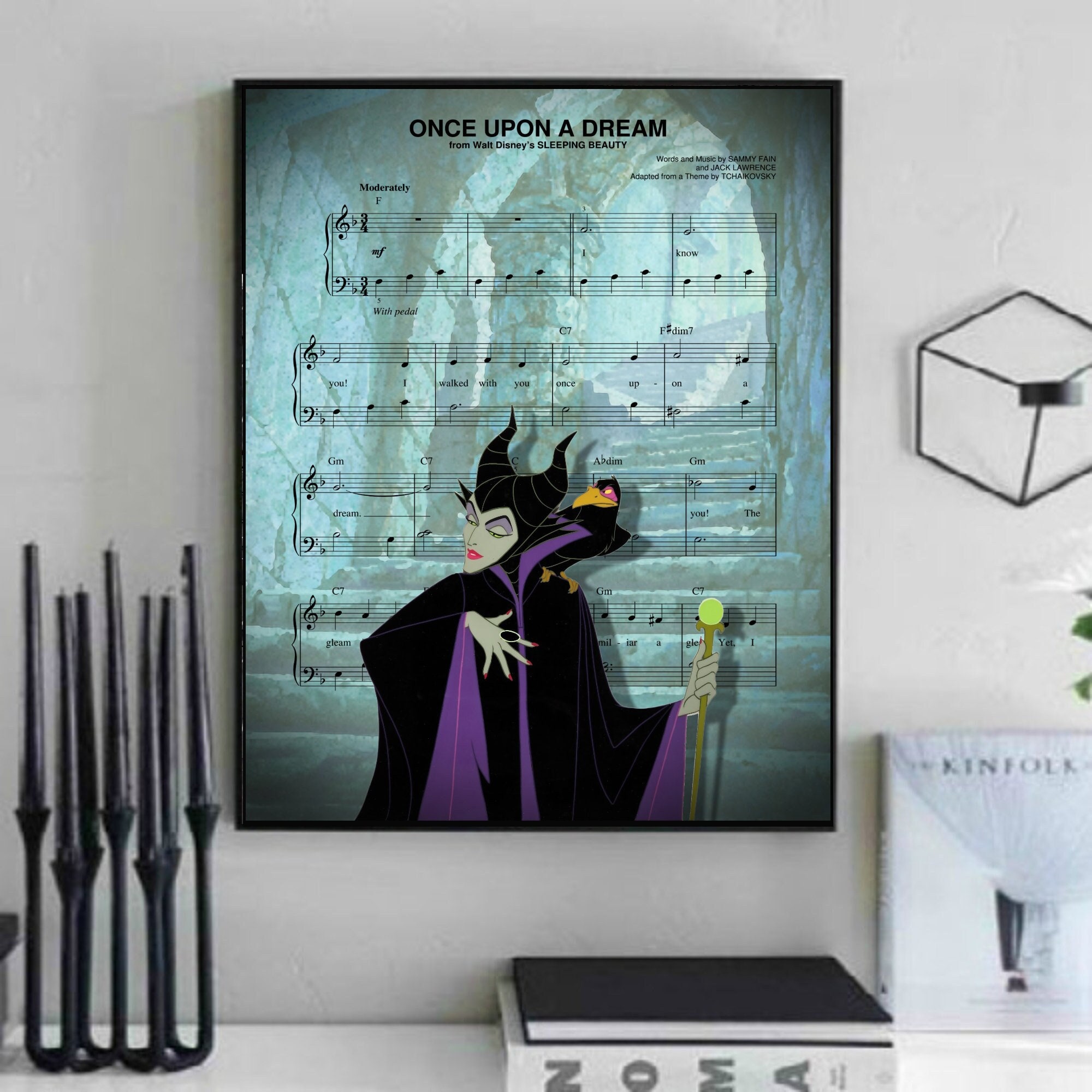 Maleficent Sleeping Beauty Wall Art Canvas Artwork Art - Etsy