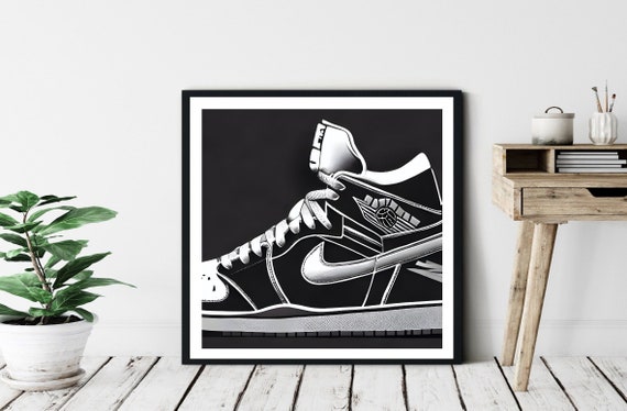 Knop Laboratorium Brengen Nike Jordan's Fine Art Painting Wall Art Canvas - Etsy