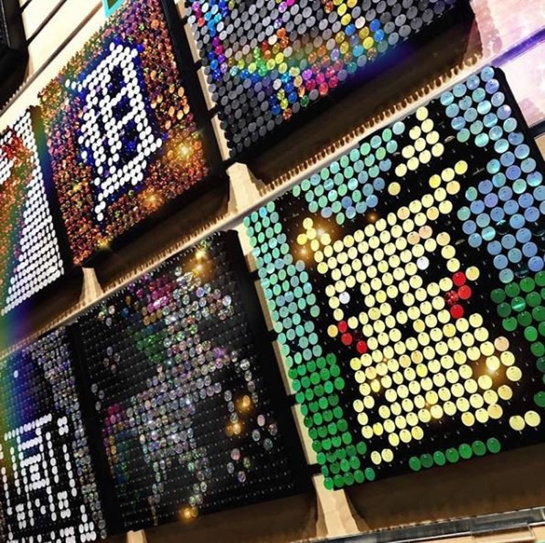 Sequin Pixel Art Craft Kit Do-It-Yourself Wall Art Create Anything You Wish & Change Whenever image 1