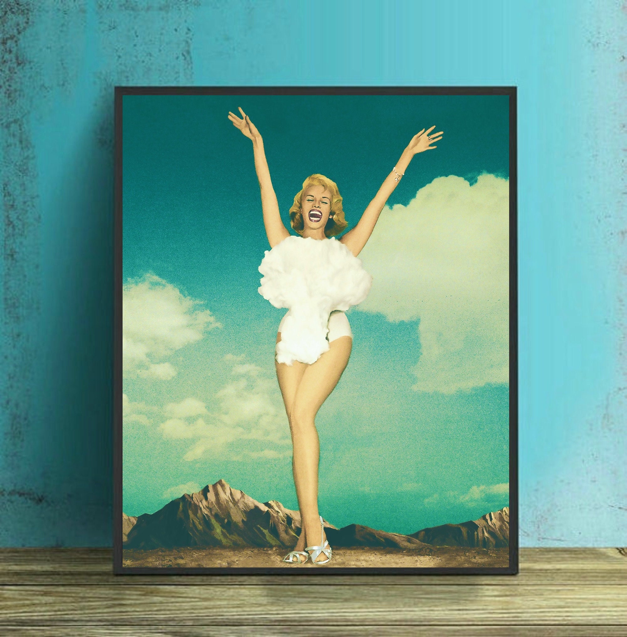 Miss Atomic Bomb Retro Photo Wall Art, Canvas, Vintage, Art Print, Decoración del hogar, Póster