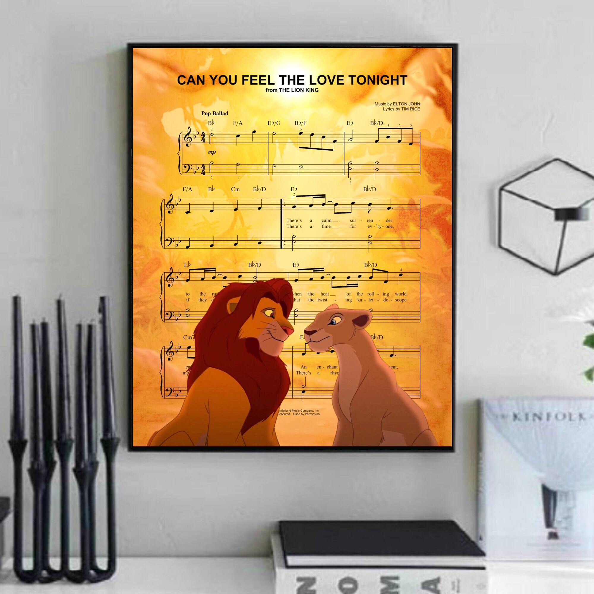 Lion King Wall Art Canvas Artwork Art Print Home Decor Etsy