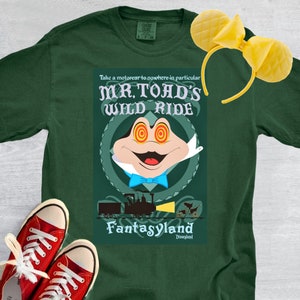 Fantasyland Mr. Toad's Wild Ride Vintage Poster shirt, Oversized Tee, Women's Men's Kids Unisex, Disneyland Retro Shirt