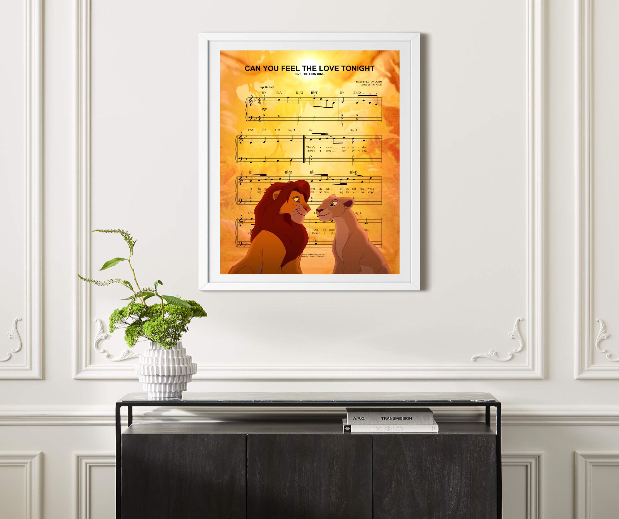 Lion King Wall Art Canvas Artwork Art Print Home Decor Etsy