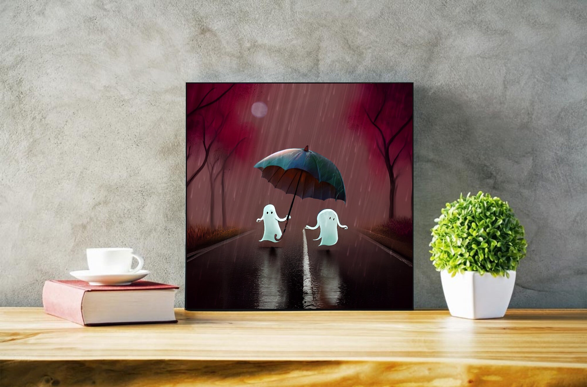 Ghosts in the Rain Fine Art Painting, Wall Art, Canvas