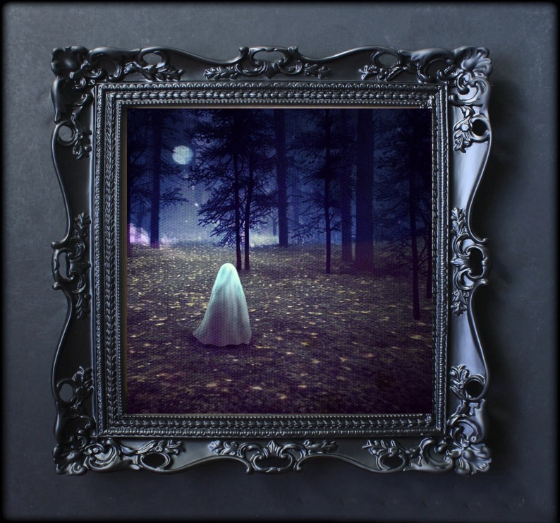 Ghosts in Woods Fine Art Painting, Wall Art, Canvas, Artwork, Poster, Home Decor, Gift image 1