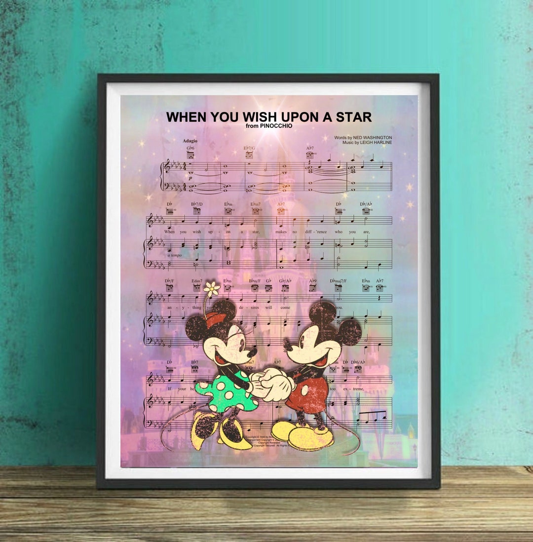 When You Wish Upon A Star Sheet Music Wall Art Canvas Artwork Art when-you-wish-upon-a-star-sheet-music-wall-art-canvas-artwork-art