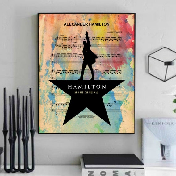 Hamilton Alexander Hamilton Sheet Music Wall Art Canvas | Etsy