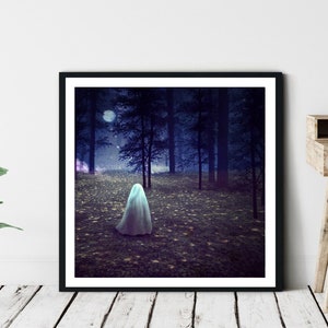 Ghosts in Woods Fine Art Painting, Wall Art, Canvas, Artwork, Poster, Home Decor, Gift image 2