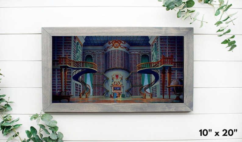 Belle's Library Scene From Beauty and the Beast Fine Art Wall Art ...