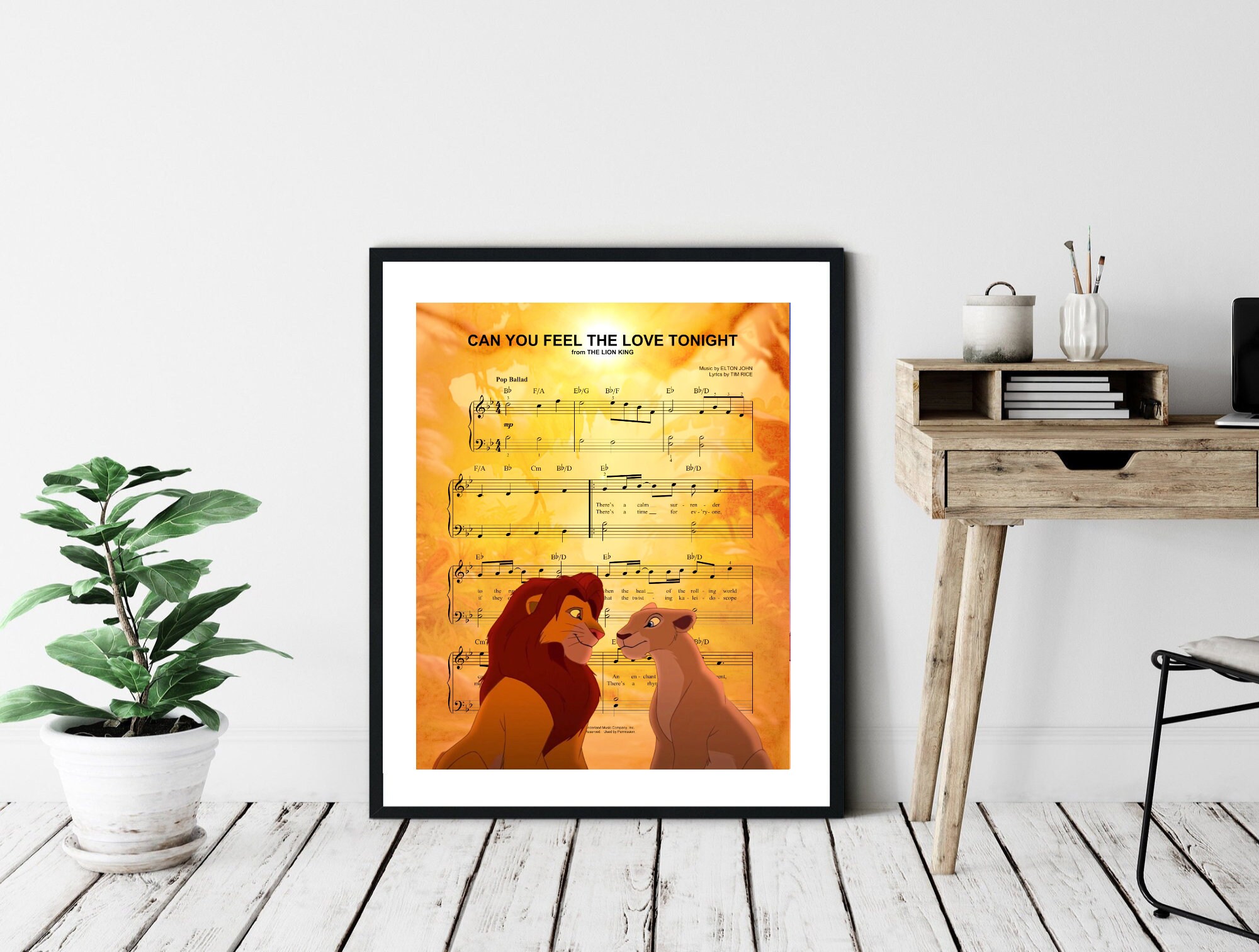 Lion King Wall Art Canvas Artwork Art Print Home Decor Etsy
