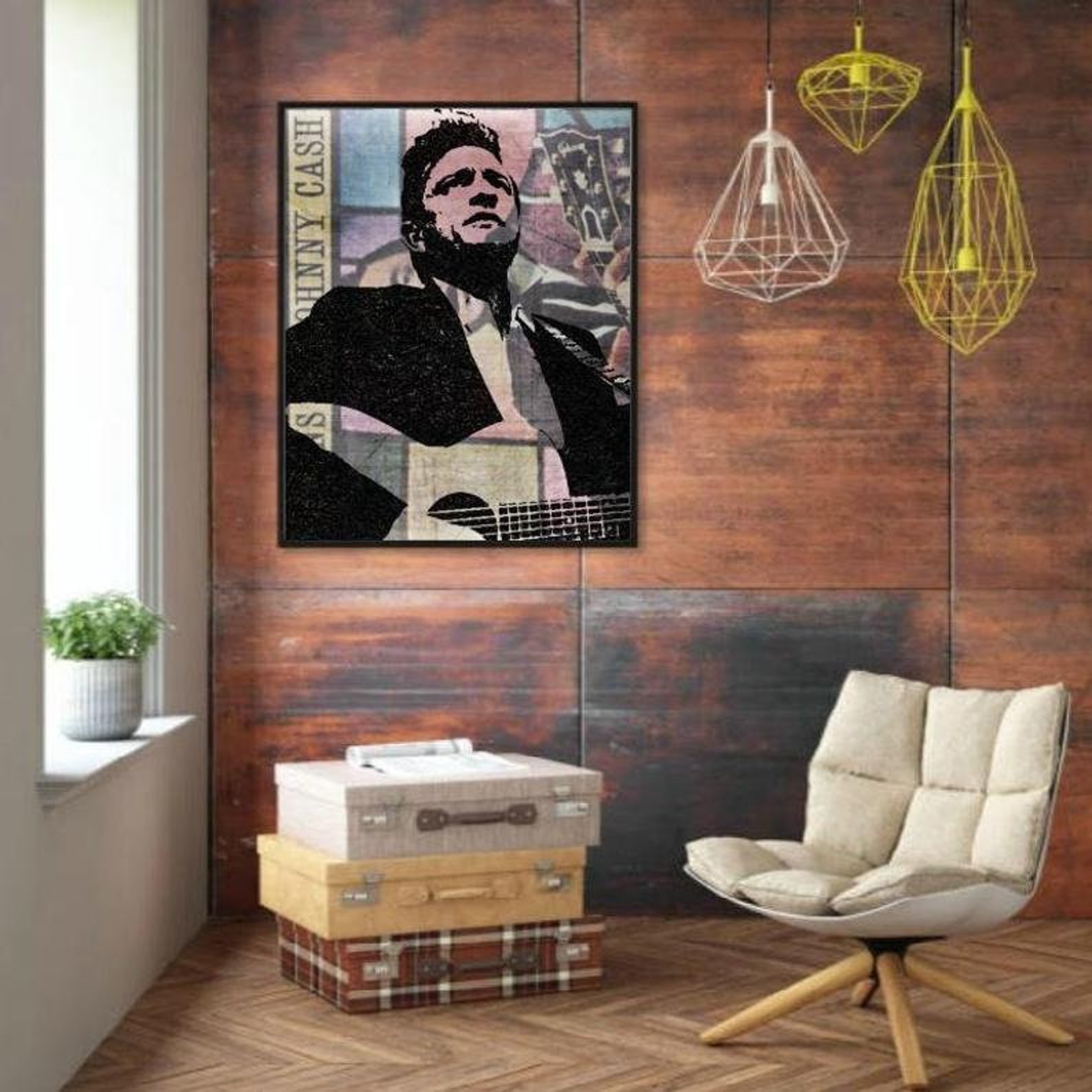 Johnny Cash Wall Art Canvas Artwork Art Print Home Decor Etsy
