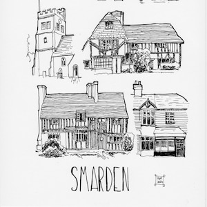 Smarden Huizen Print