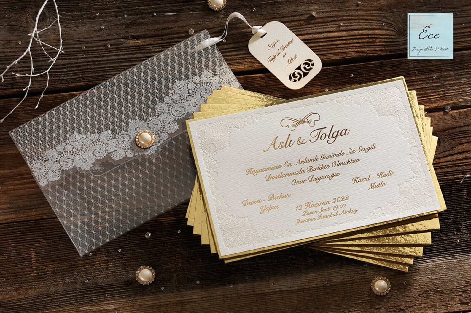 Wedding Invitation. Bag Style Envelope With Addresing Tag. Etsy