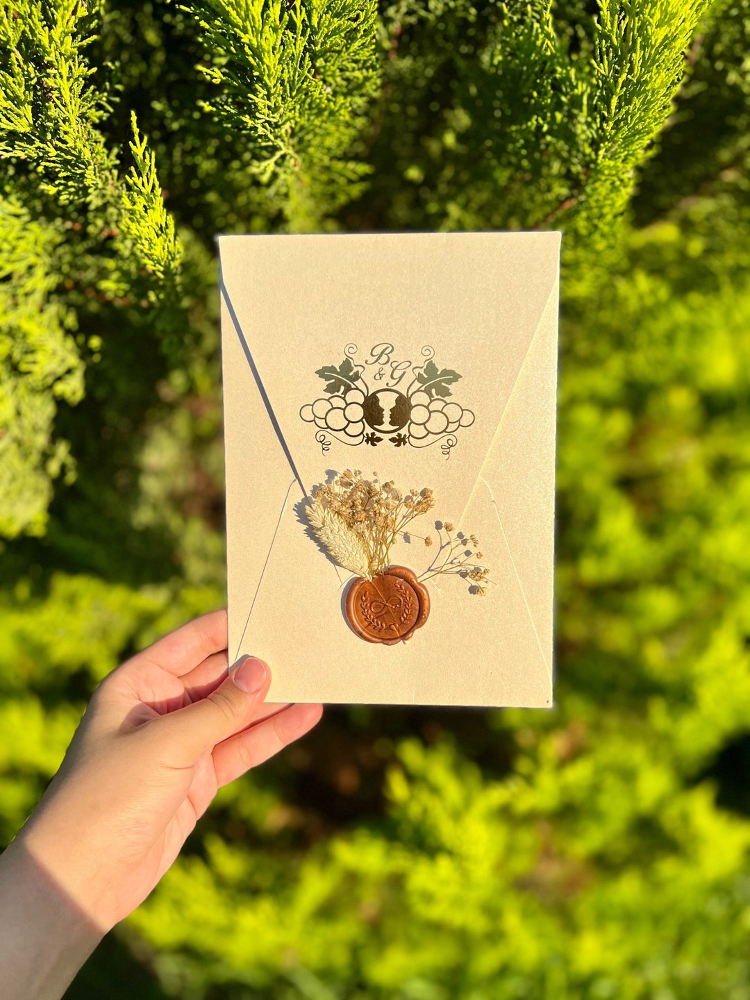 Wedding Invitation. Luxury Cream Envelope Elegant Invitation Etsy