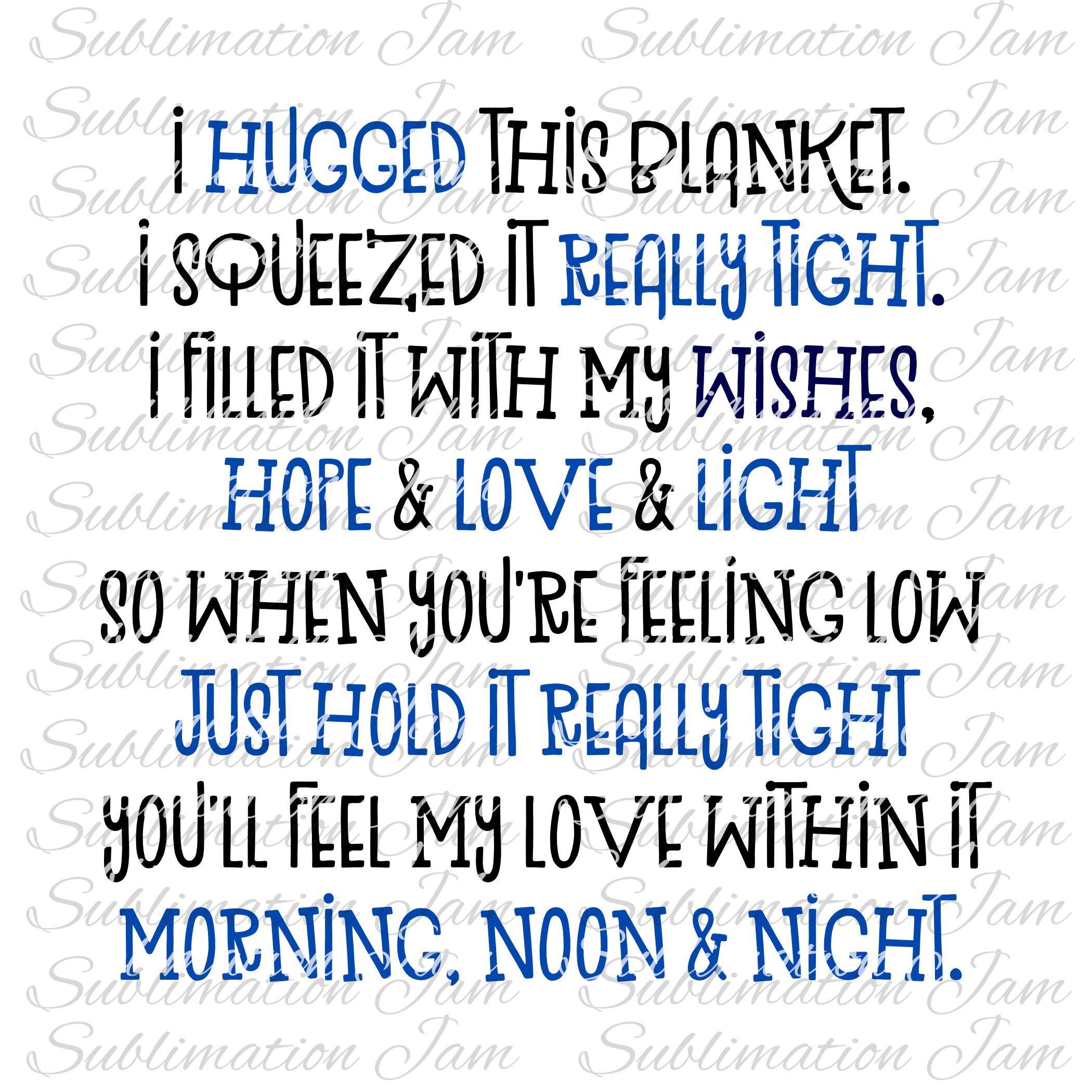 Blanket Saying/hugs/png/sublimation Design/png Etsy