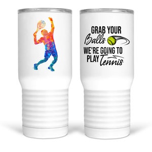 Pegue suas bolas, vamos jogar tênis/design de caneca de café/design de caneca/design de sublimação/modelo de sublimação/caneca/clipart de sublimação