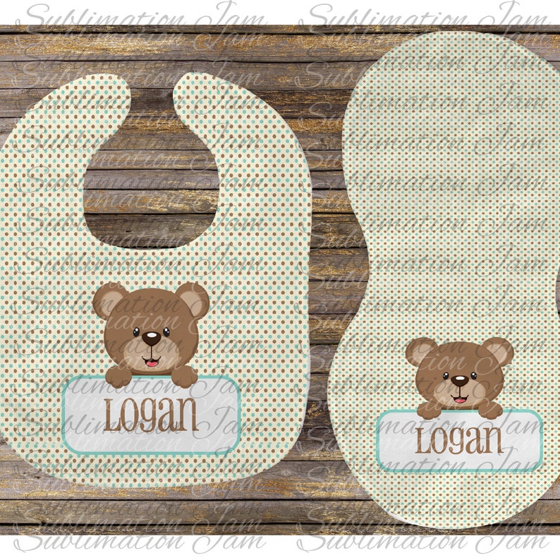 Bib & Burp Cloth Sublimation Template/sublimation Etsy