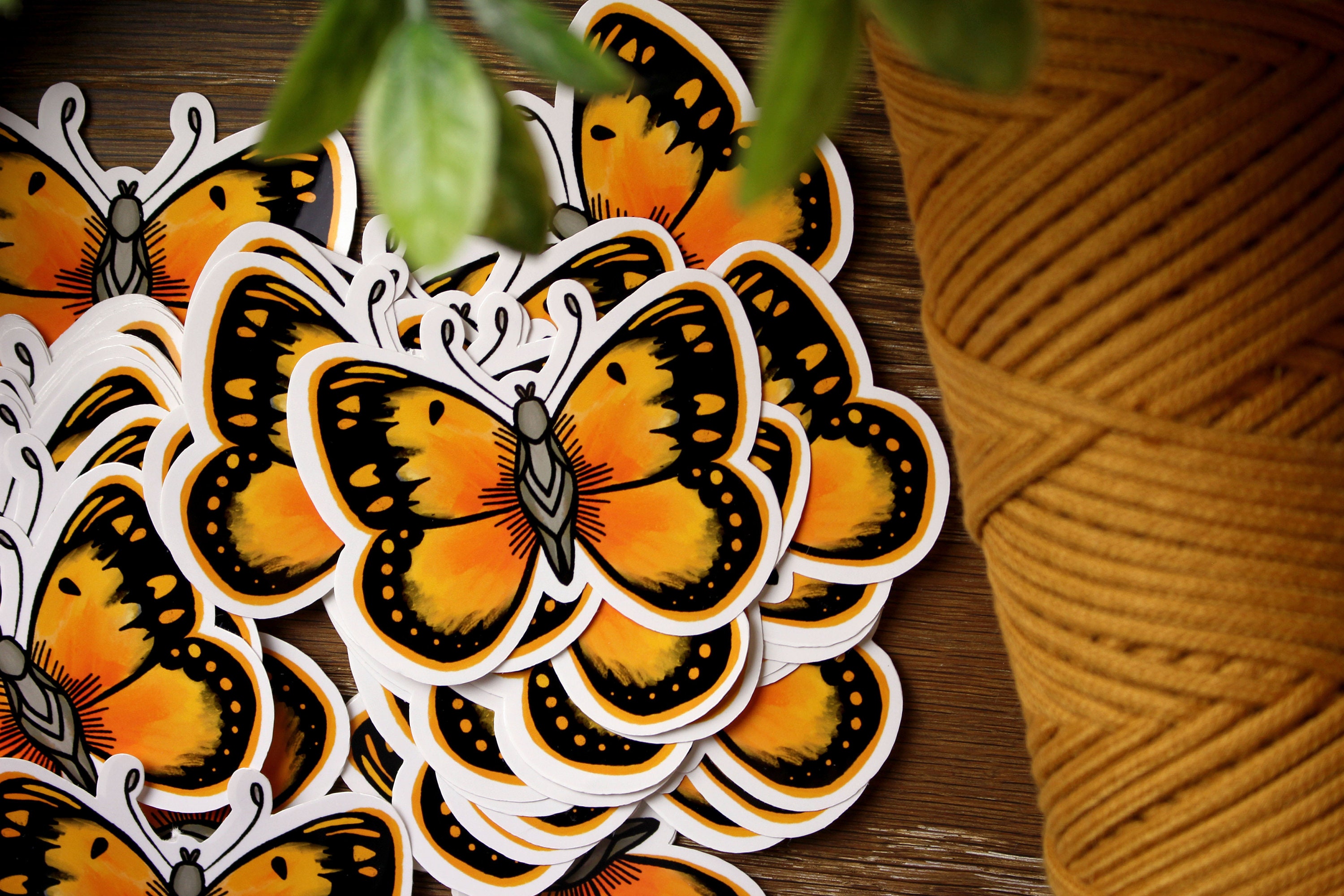 Butterfly Waterproof Sticker Illustrated Butterfly Laptop Etsy Sweden