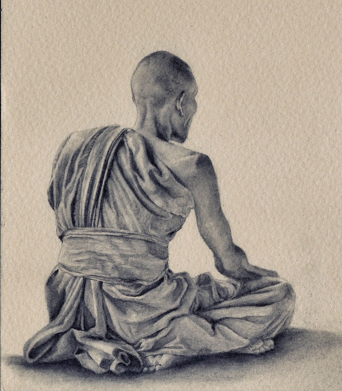 Khoeng Kich, Khoeng Khat : Monk and Lion Illustration - Etsy, image size:1115x1272