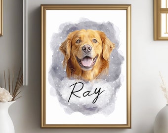 Pet portrait portrait from photo digital portrait custom pet portrait custom dog portrait custom cat portrait custom dog art dog owner gift