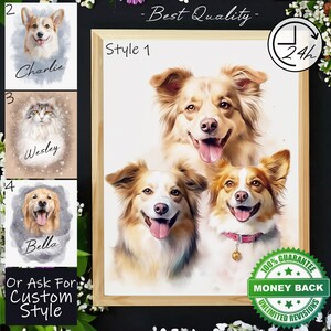 pet portrait from photo Portrait watercolor pet loss gift color pet portrait painting from photo custom pet portrait custom dog portrait